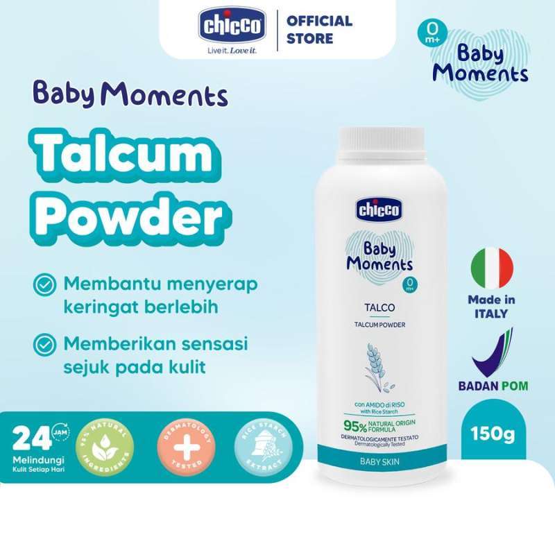 Promo Chicco Baby Moments Talcum Powder 150g Bedak Tabur Bayi