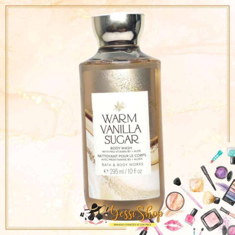 BATH BODY WORKS WARM VANILLA SUGAR BODY WASH 295ML with Pro-Vitamin B5  Aloe 295ML