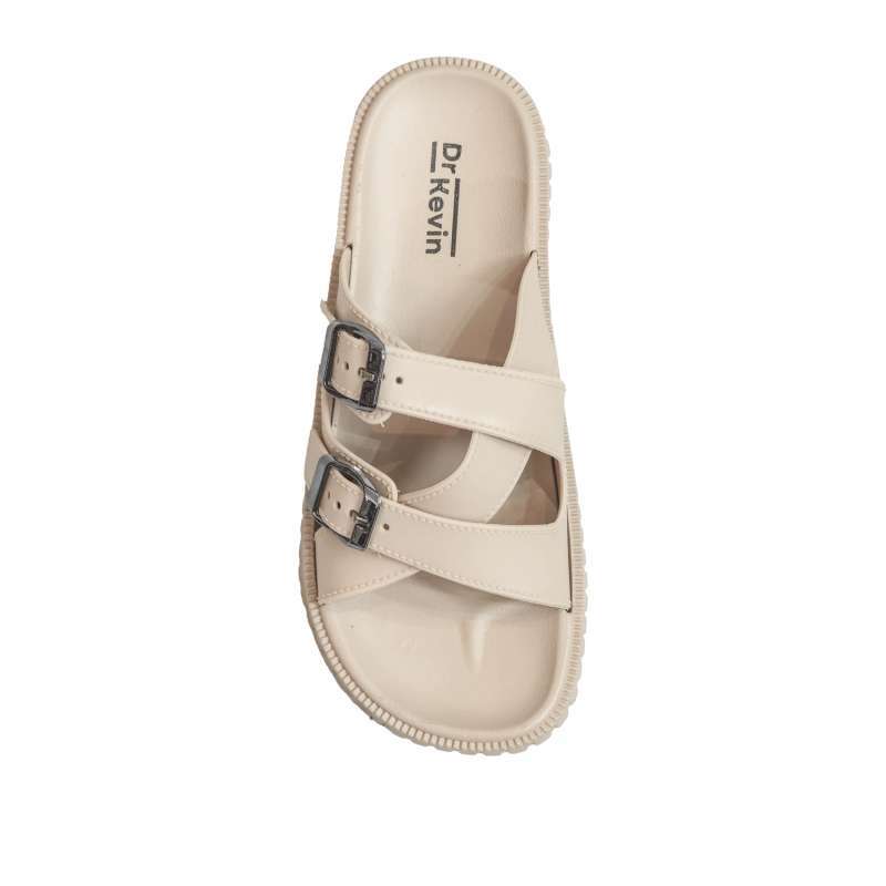 Kevin Sandal Selop Wanita Hak Tinggi Rata Flat Sandals 571-136 Coffee
