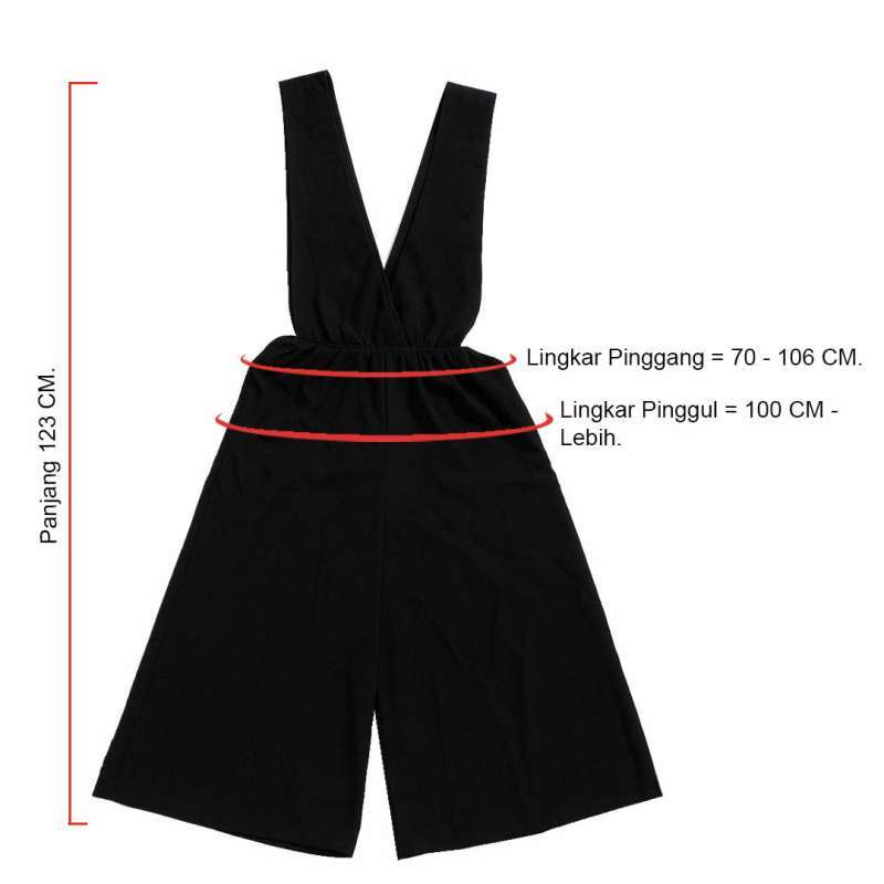 Jual Impor Jepang Bahan Premium Overall Jumpsuit Rok Lebar Style