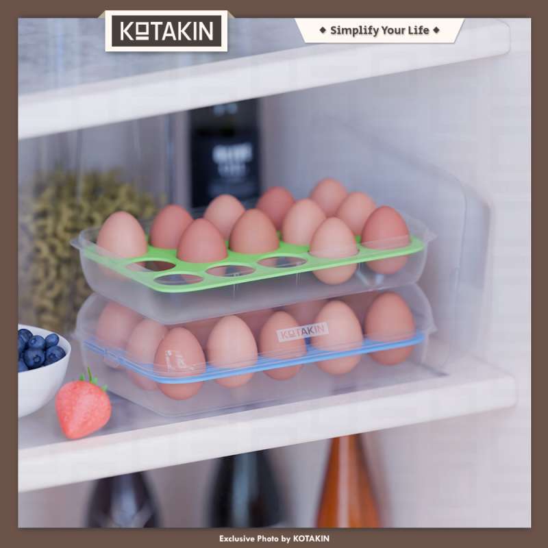Jual Kotakin Box Telur 15 Lubang Sekat Tempat Penyimpanan Kotak Telor ...
