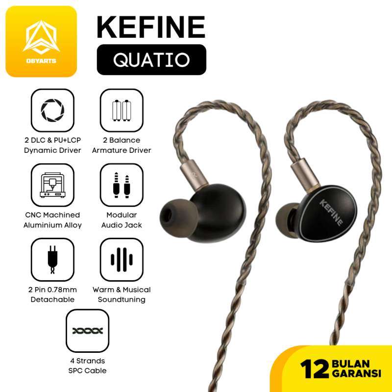 Promo Kefine Quatio 2dd+2ba Hybrid Driver In Ear Monitor Earphone