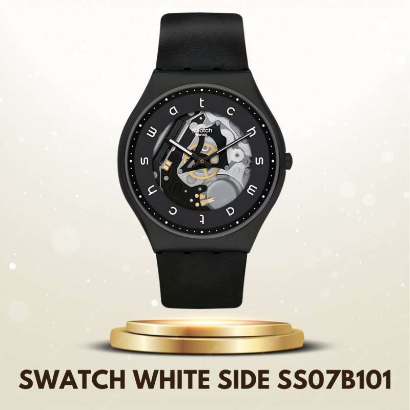 Swatch SS07B101 White Side Jam Tangan Swatch Pria Original