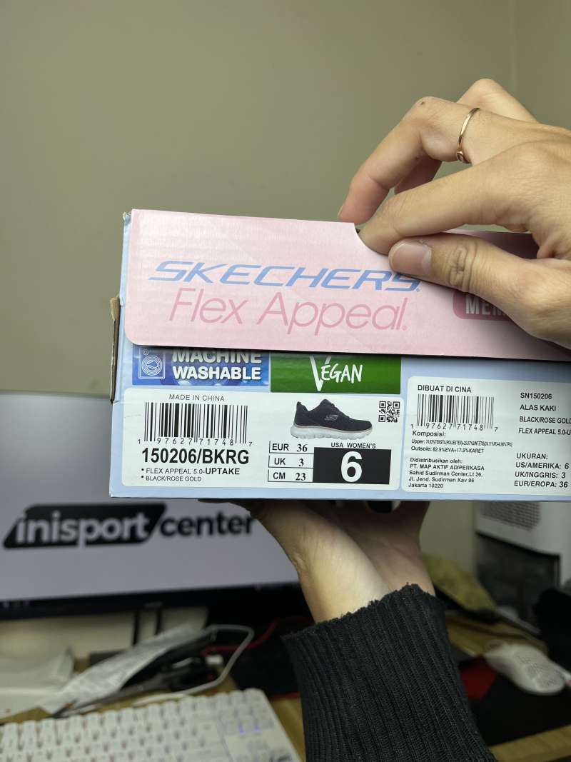 Jual Sepatu Wanita Skechers Flex Appeal Uprake Black Original