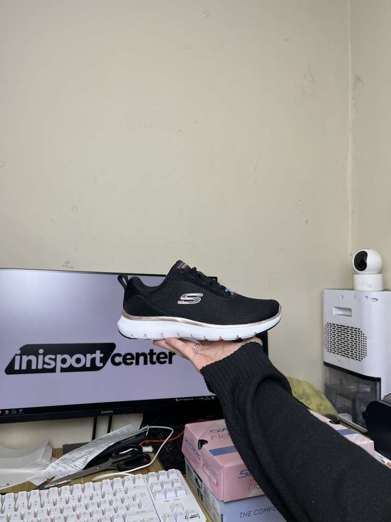 Jual Sepatu Wanita Skechers Flex Appeal Uprake Black Original