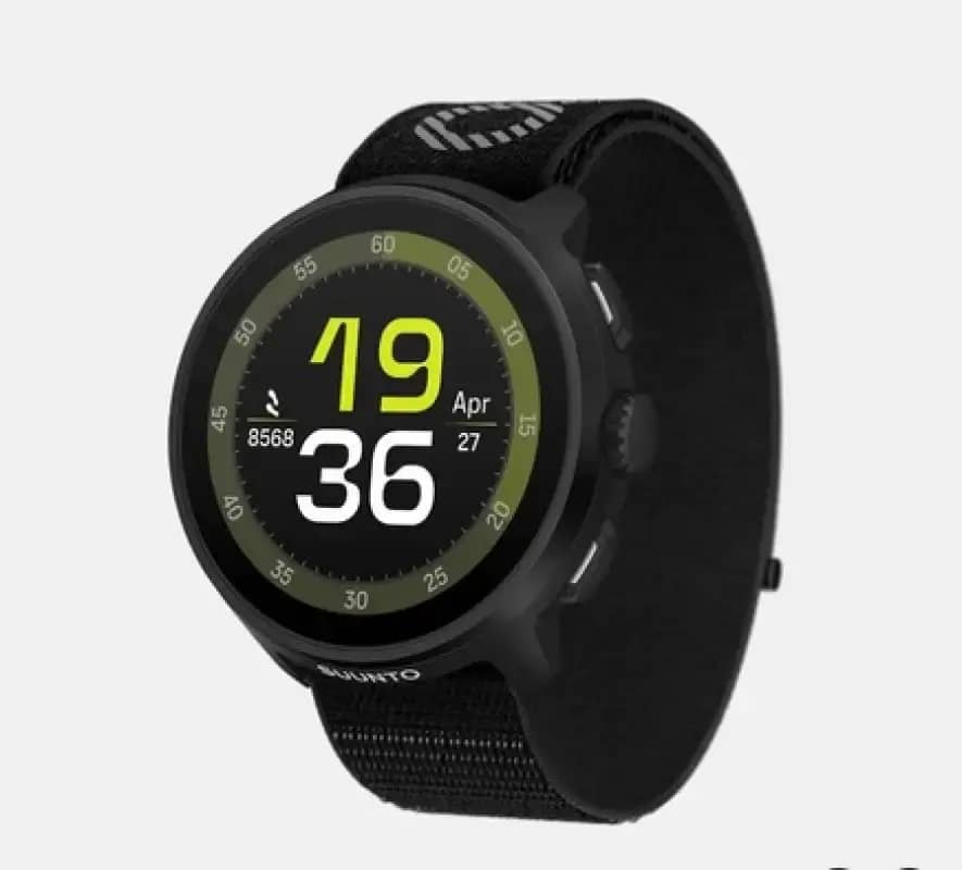 Jam Tangan Unisex Suunto Run All Black Music AMOLED 46mm Smartwatch Nylon  Kanvas Original Garansi Resmi