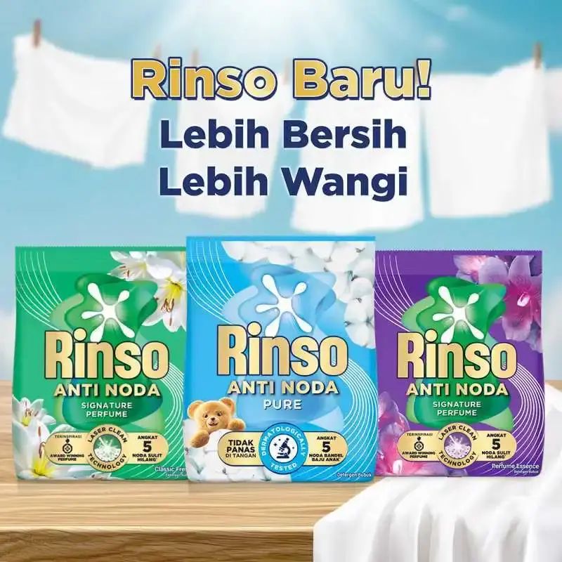 Promo [lebih Hemat 25%] Rinso Baru Detergen Bubuk Varian Pure 1440g ...