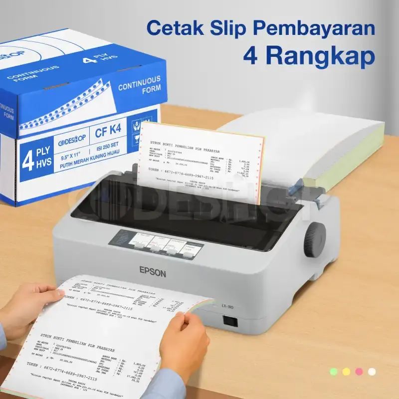 Jual Codeshop Kertas Continuous Form Ncr 9.5x11 Inch 4 Rangkap Slip ...