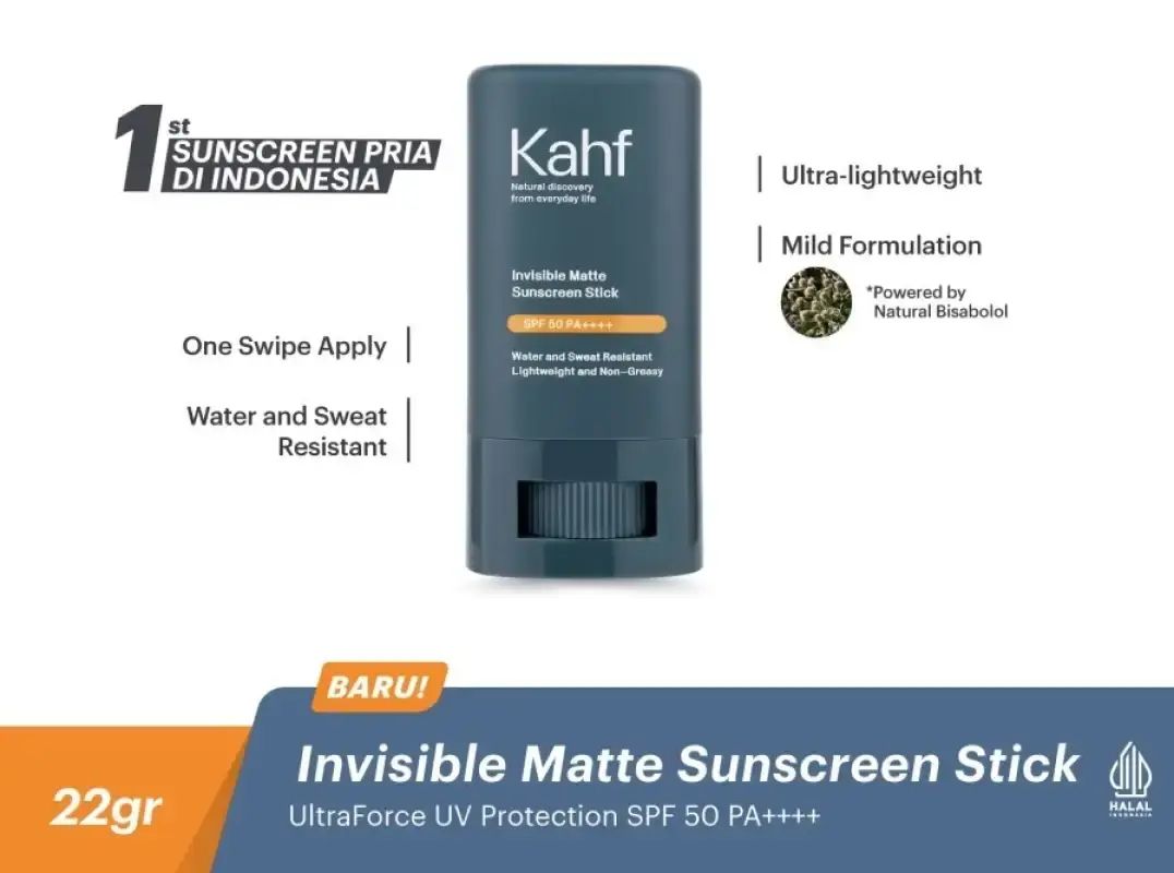 Jual Sunscreen Kahf Invisible Matte Stick Spf 50 22 Gram Di Seller ...