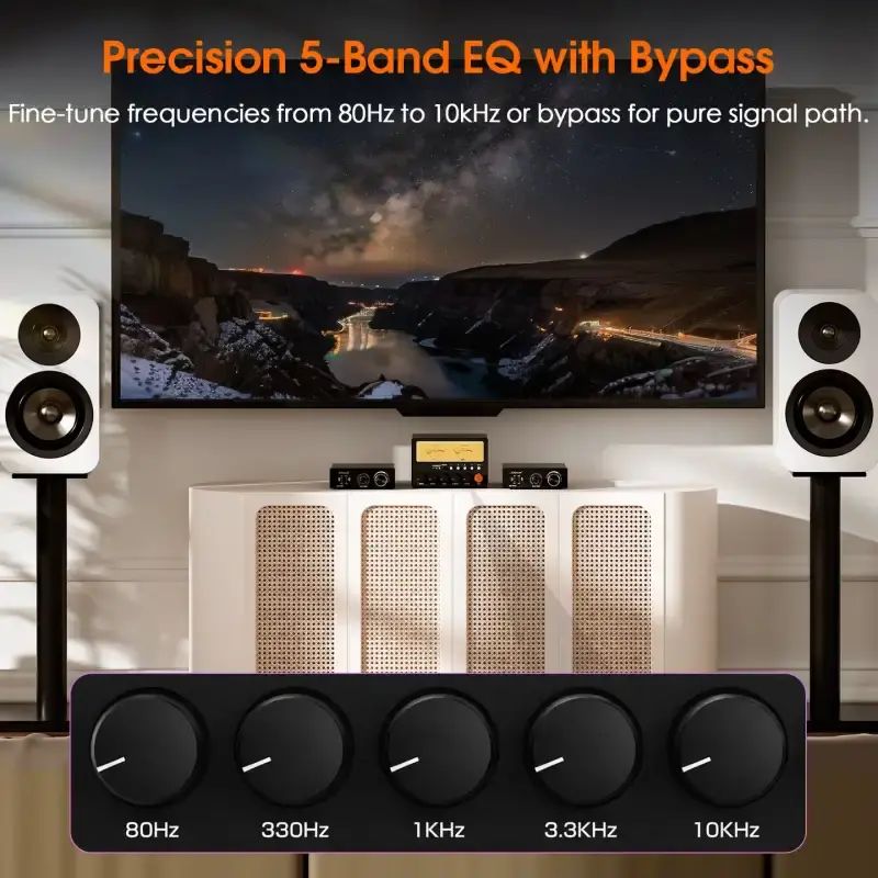 Jual Douk Audio D5 4-way Audio Switcher/splitter With Eq Preamp Di ...