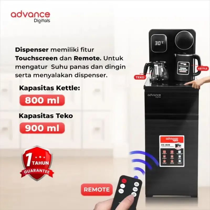 Smart Dispenser Promo Advance Ds-808 Smart Dispenser Multifungsi Touchscreen - Ori ...