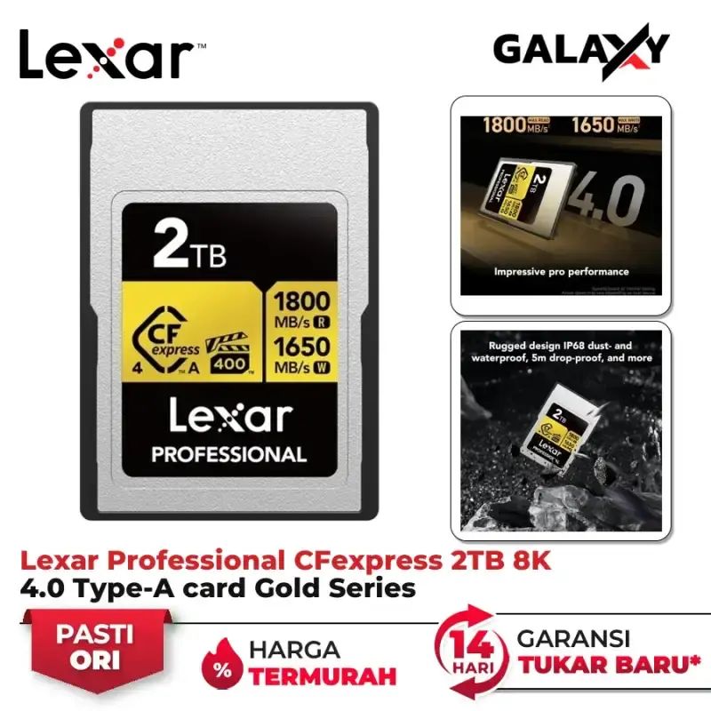 Promo Lexar Professional Cfexpress 2tb 8k 4.0 Type-a Card Gold