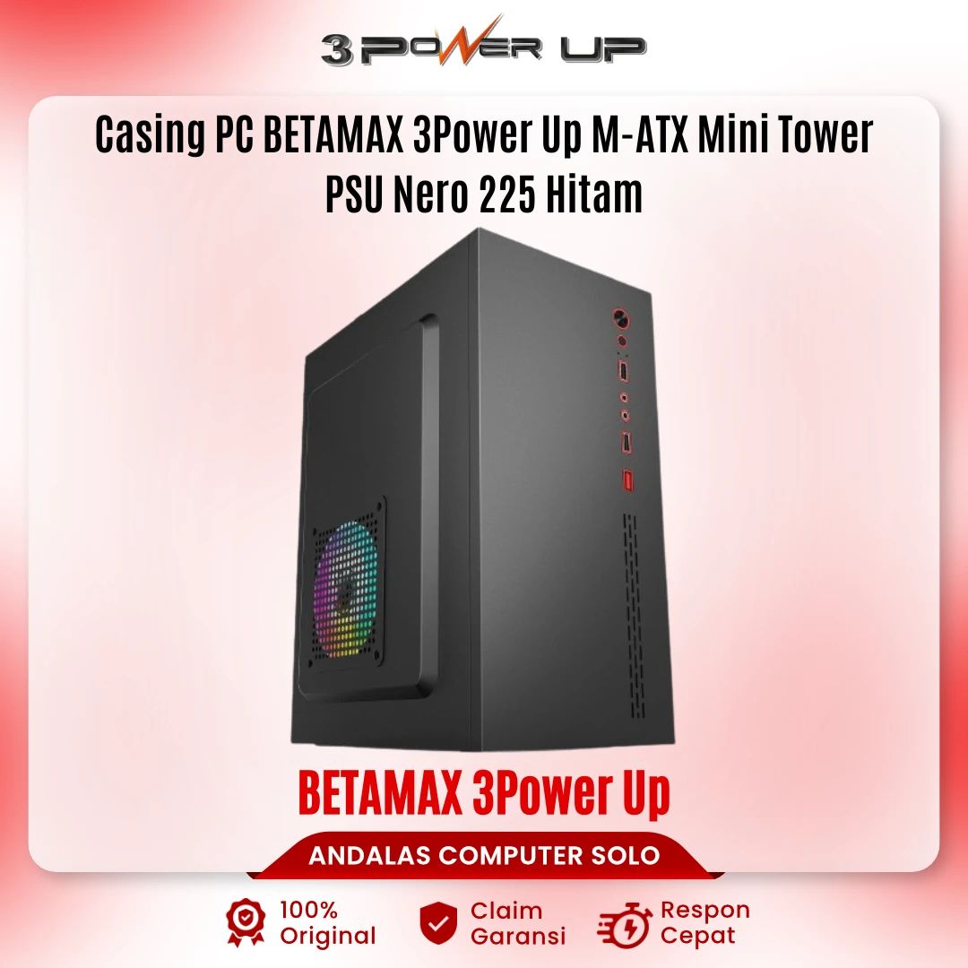 Jual Casing Pc Betamax A2 3power Up M-atx Mini Tower + Psu Nero 225 ...