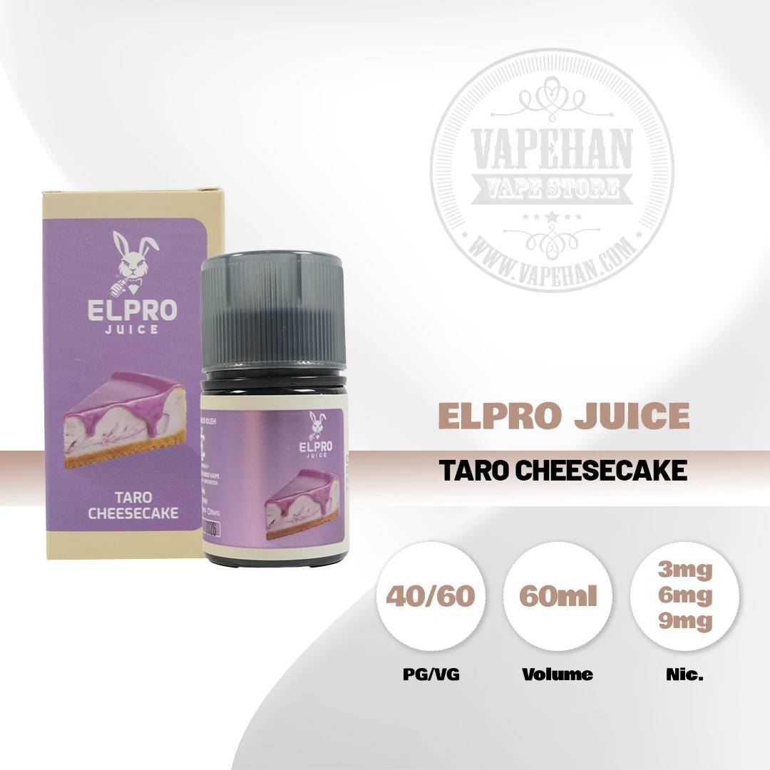 Jual Liquid Vape Elpro Juice Taro Cheesecake 60ml By El Pro Juice Di Seller  Vapehan Store - Vapehan Store - Kota Jakarta Timur