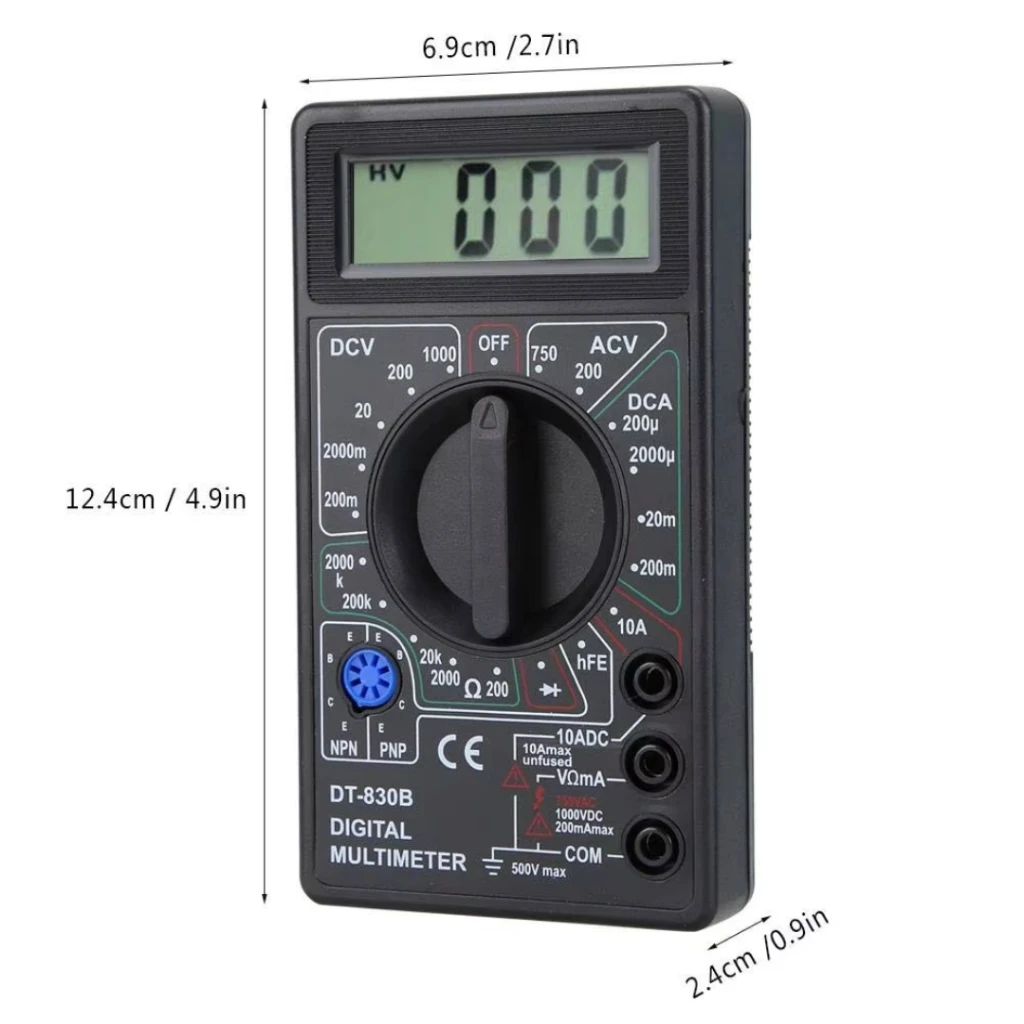Dt830 R2 Multimeter Jual Multimeter Digital Dt830 Alat Pengukur Arus Tegangan Listrik ...