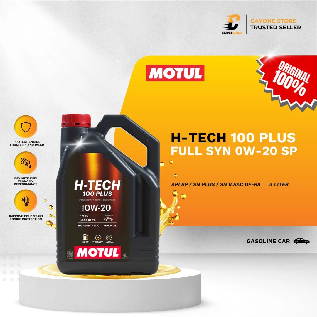 Jual Motul Oli Mobil H-tech 100 Plus Full Synthetic Sae 0w-20 Api
