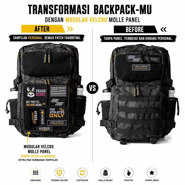 Jual Organizer Tas Modular Velcro Molle Panel Bfa Backpack Hyrox Tempat ...