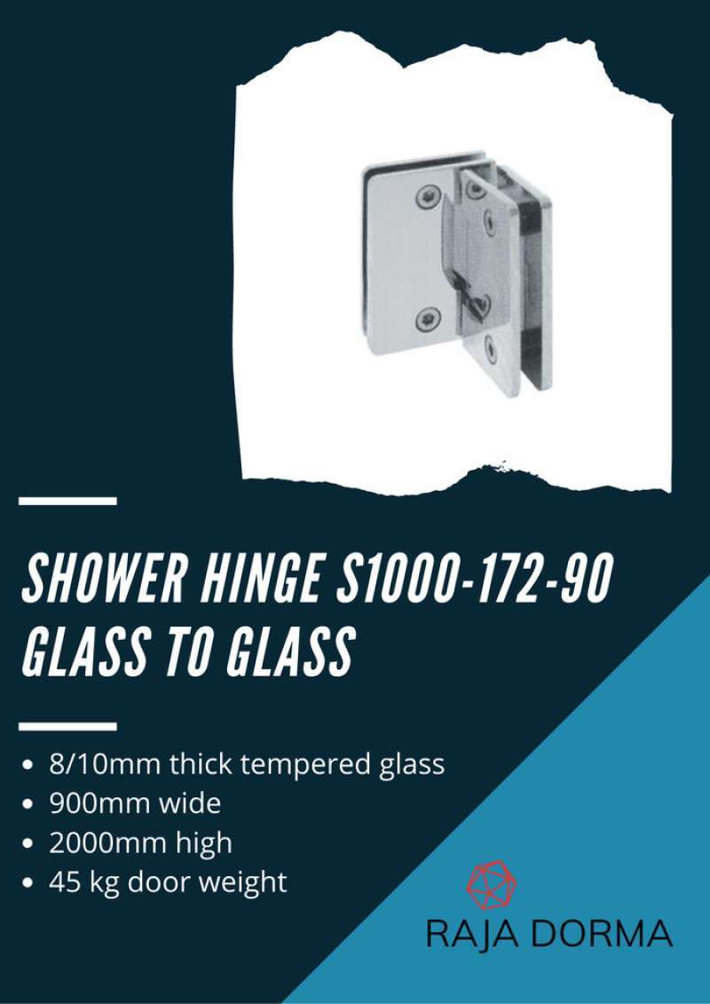 Promo Dorma SHOWER HINGE S1000 172 Glass to Glass 90 Dormakaba S 1000
