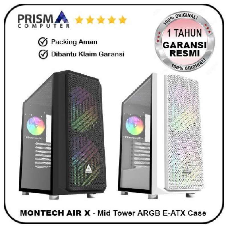 Jual Casing MONTECH AIR X - Mid Tower ARGB E-ATX Case - Hitam di Seller ...