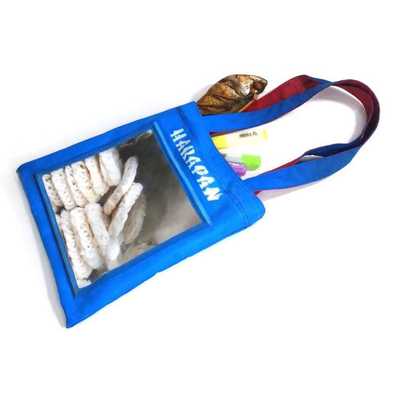 Promo Tas Reversible Bolak Balik Kaleng Kerupuk Harapan Biru Merah