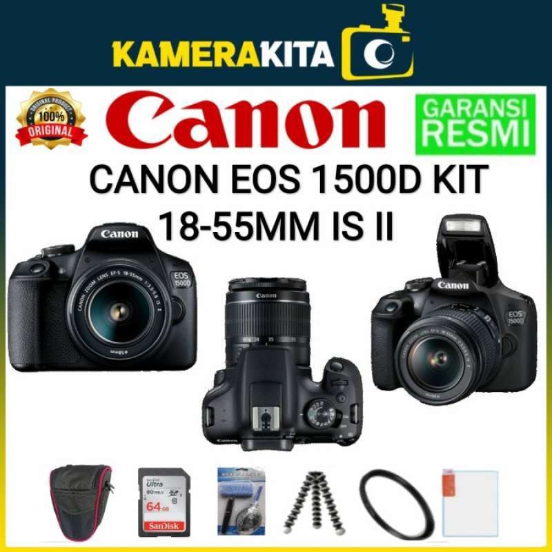 Promo CANON EOS 1500D KIT 1855MM IS II / KAMERA CANON EOS 1500D KIT 18