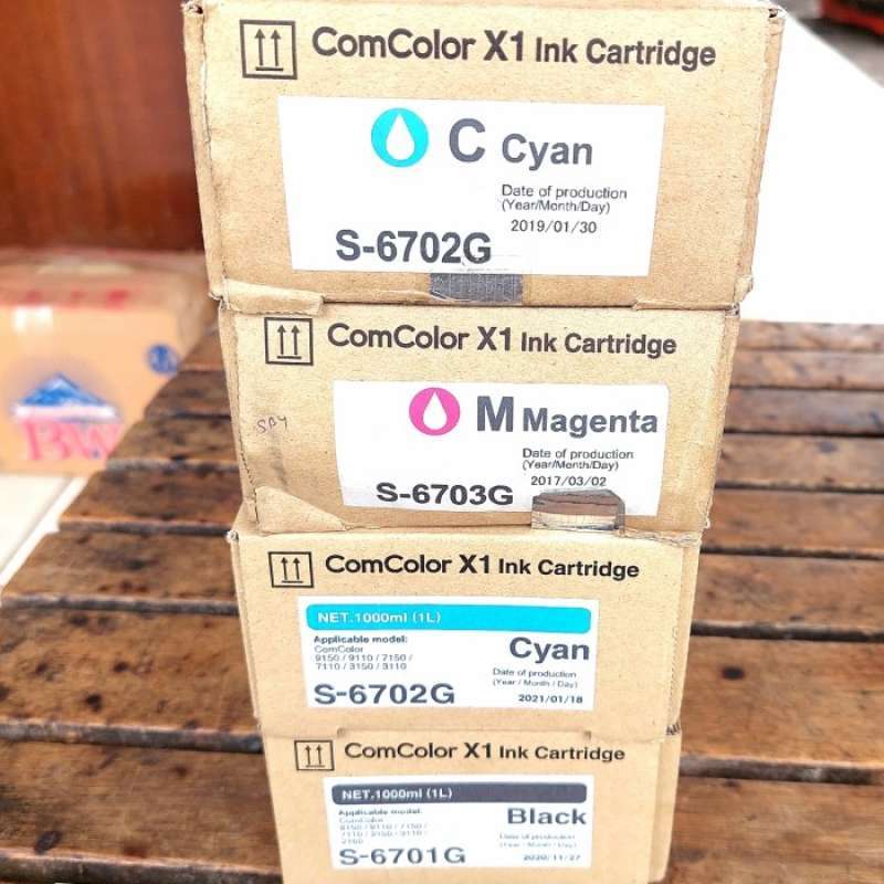 Promo in cartridge riso s6704G COMCOLOR X1 net 1000ml asli Diskon 33% ...
