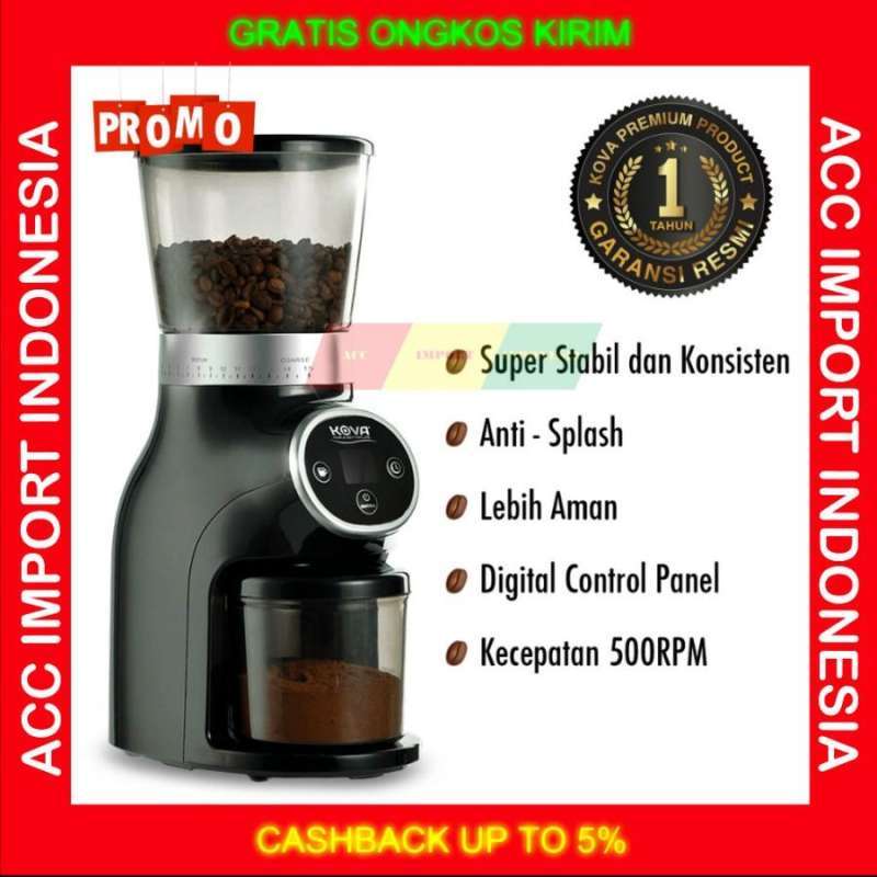 Jual Kova Digital Coffee Grinder Mesin Giling Biji Kopi 275G Garansi