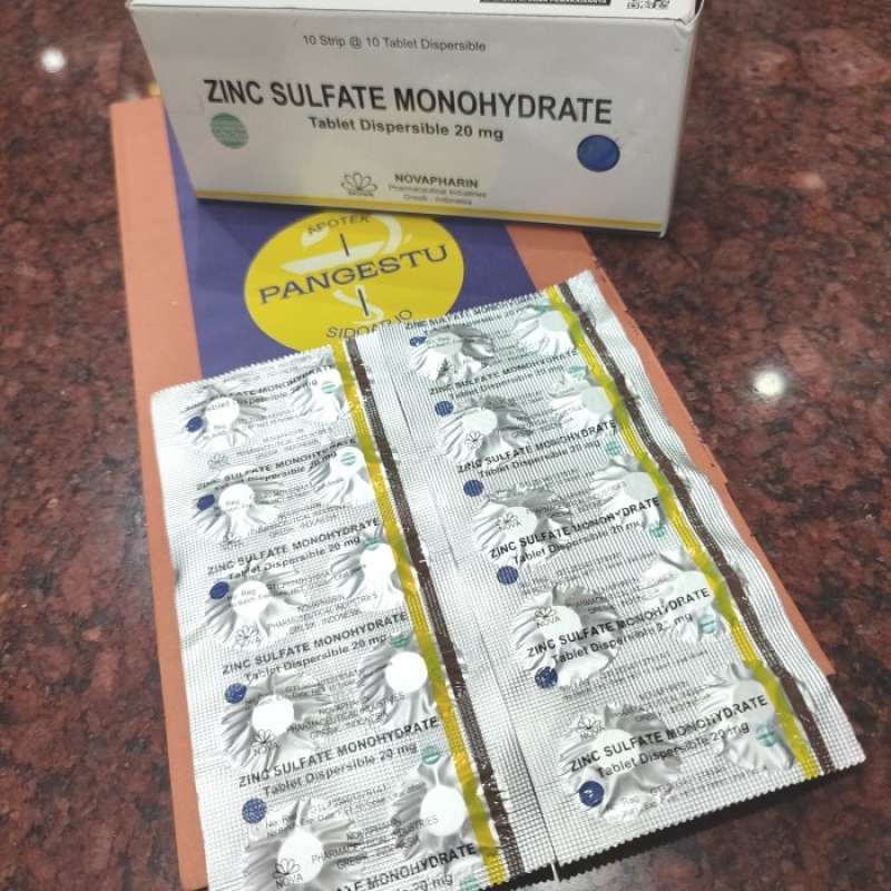 Jual Zinc Sulfate Monohydrate 20mg 1 Strip 10 Tablet / Zink Sulfat di