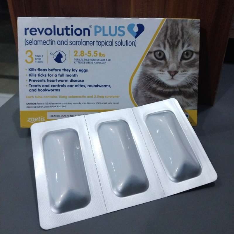Promo Revolution plus cats 2. 8 5,5 lbs Obat tetes kutu kucing tube