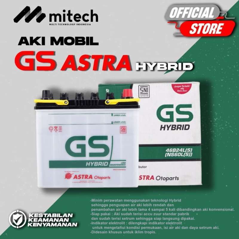 Jual Aki Mobil Suzuki Baleno GS Astra NS60L Aki Basah 12V / 45 Ah di