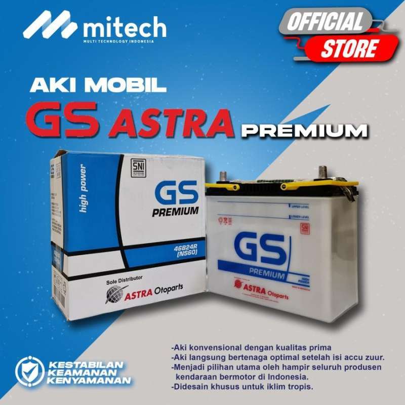 Jual Aki Mobil Suzuki Side kick GS Astra Premium NS60 Aki Basah 12V
