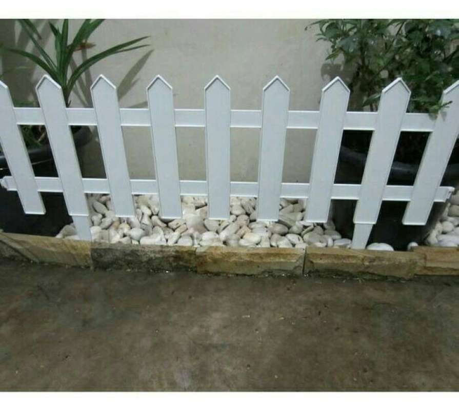 Promo pagar hias taman plastik shabby chic type 4 BROKEN WHITE - ISI 5