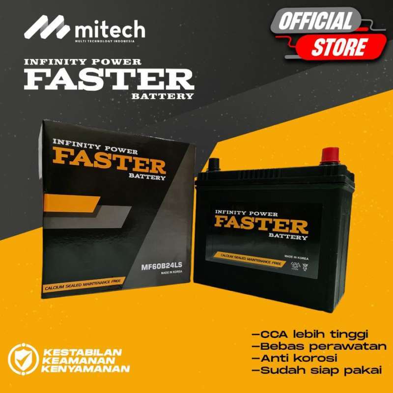 Jual Aki Mobil Ford New Laser NS60LS FASTER BATTERY Aki Kering 12V
