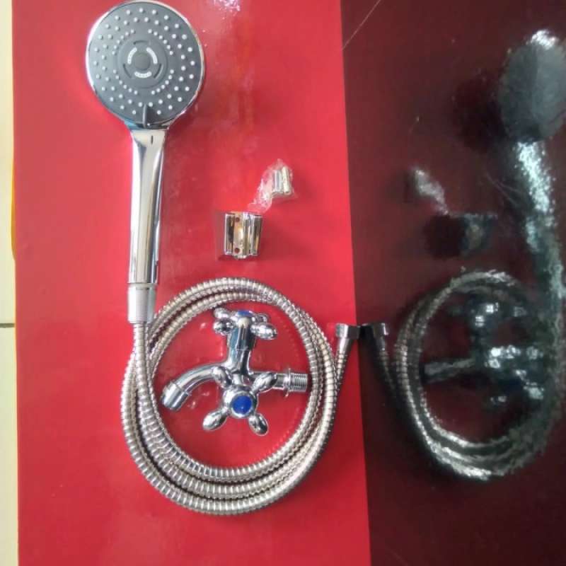 Jual Hand Shower/Shower Mandi 3Fungsi Set Kran Cabang di Seller Munjazi