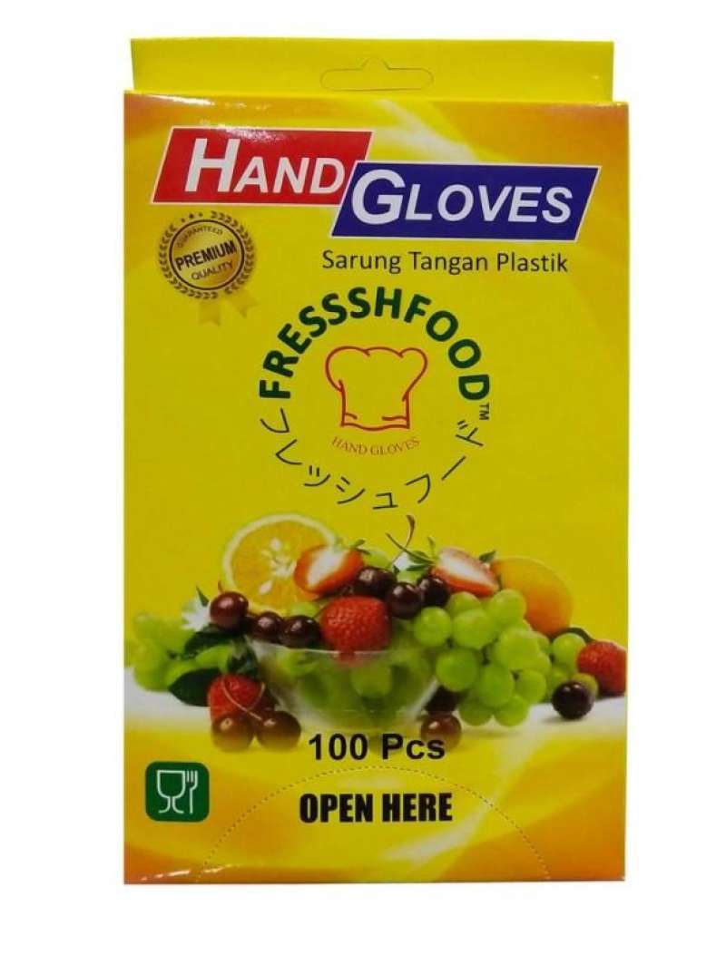 Jual Sarung Tangan Plastik Fresh Food Plastic Hand Gloves Isi 100Pcs di