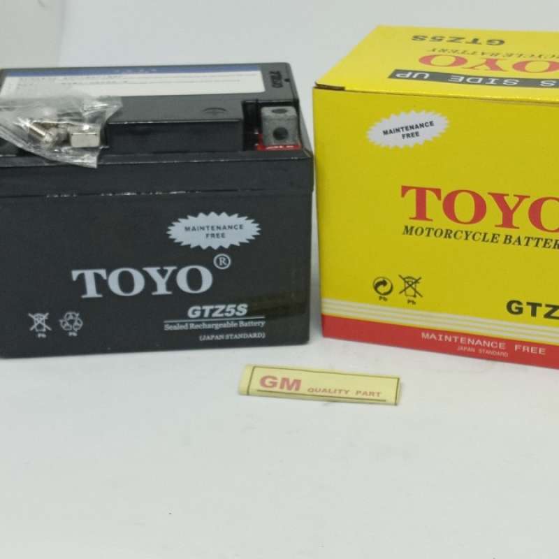 Promo Aki kering MF motor Toyo GTZ5S 100% ORI Karisma Mio Soul Vario