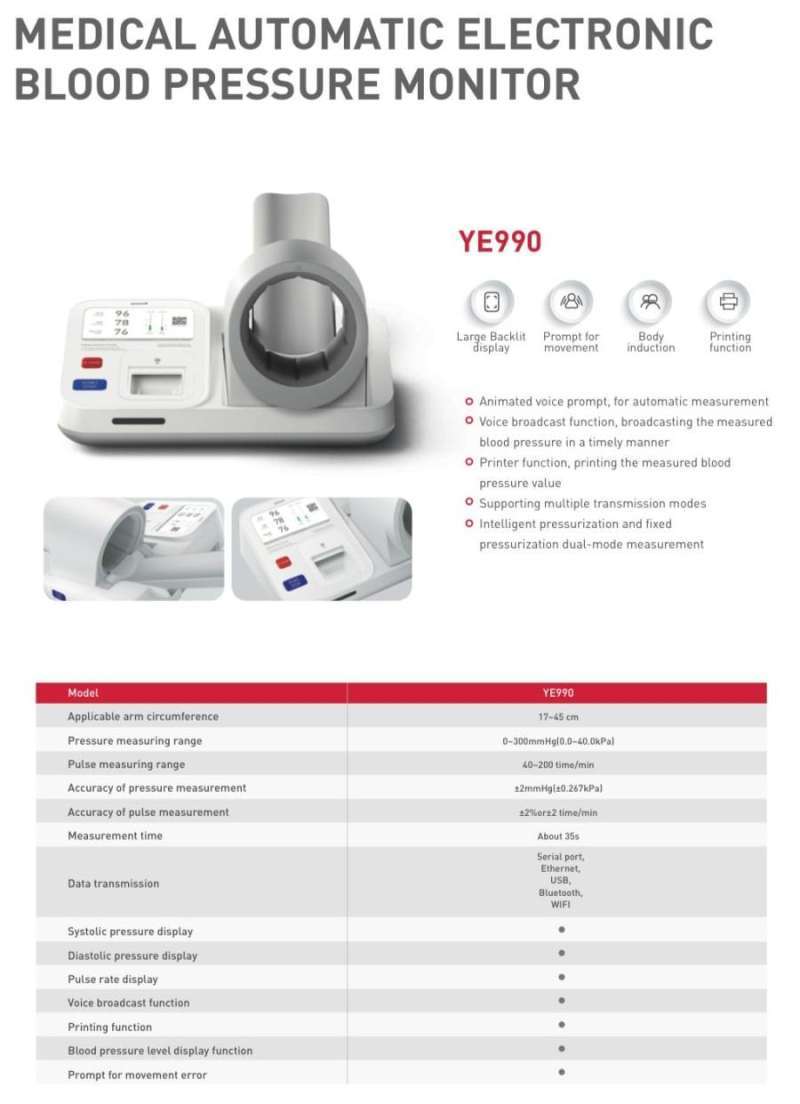 ￼Tensimeter Digital Yuwell YE 990 Table Top