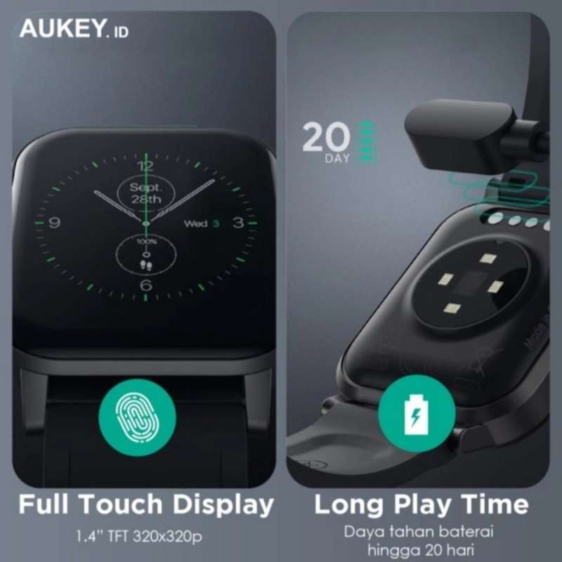 Promo Smartwatch Aukey LS02 Fitnes Tracker 12 Activity BLACK 500911