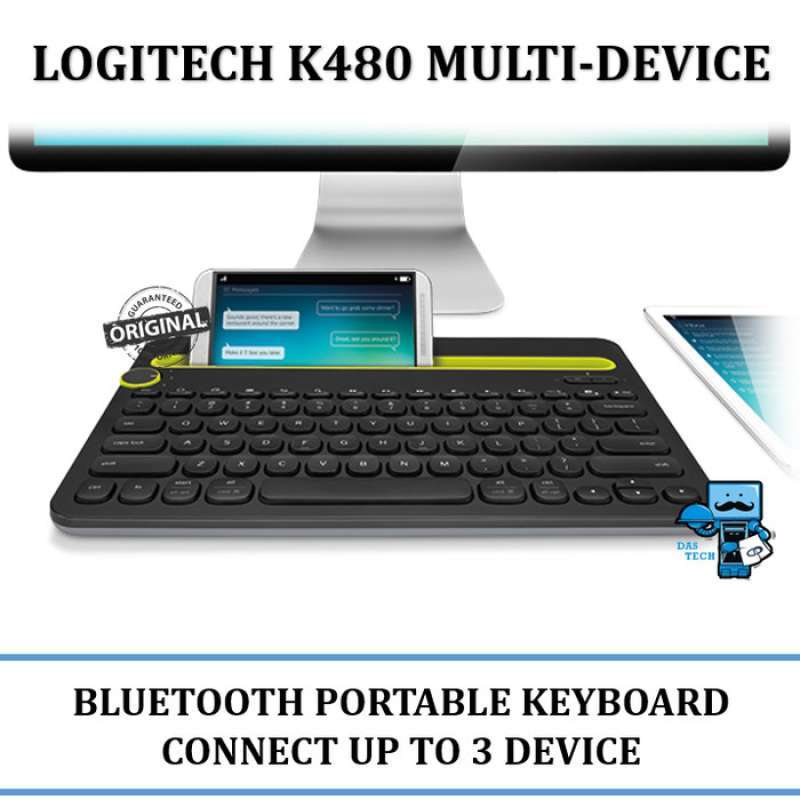 Promo Keyboard Bluetooth Wireless Logitech K480 - Multi Device Mini ...