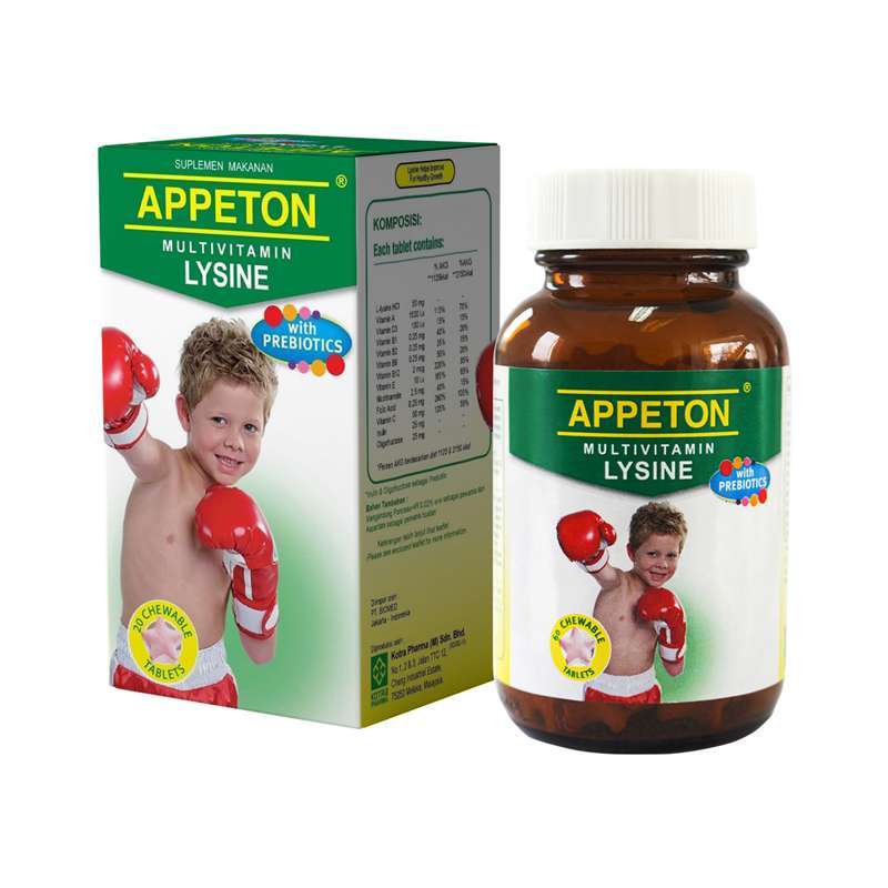 Promo [last Chance] - Appeton Lysine With Prebiotics 60 Tablet Diskon ...