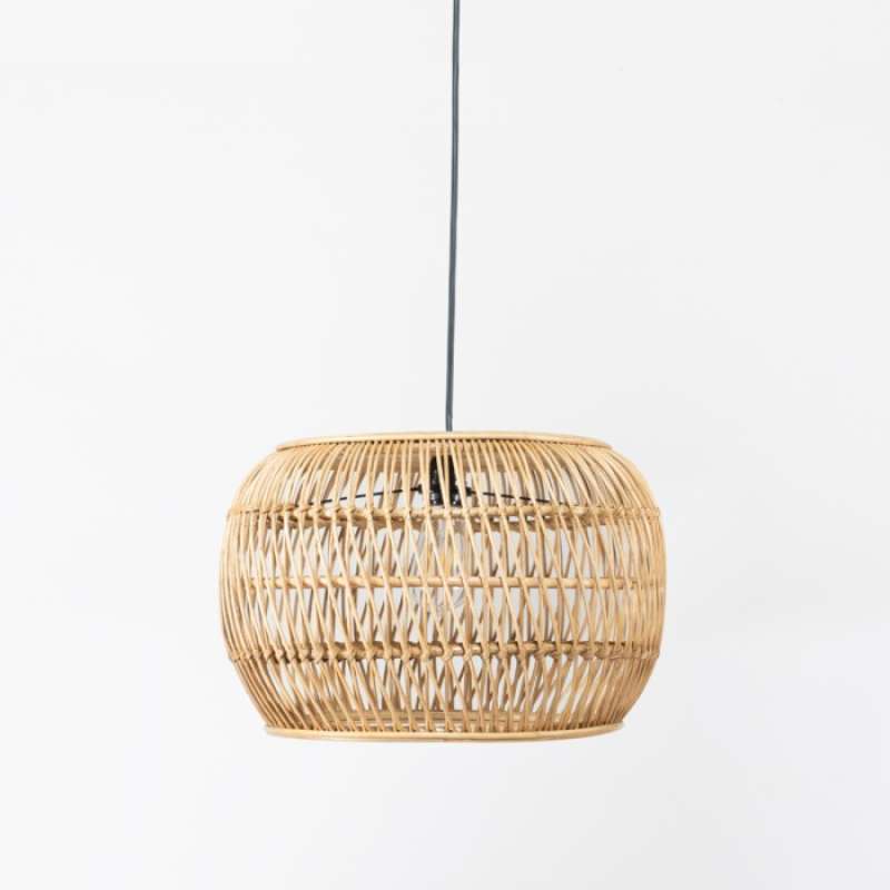 Promo Mykonos Rattan Pendant Lamp Natural Kap Lampu Rotan Gantung