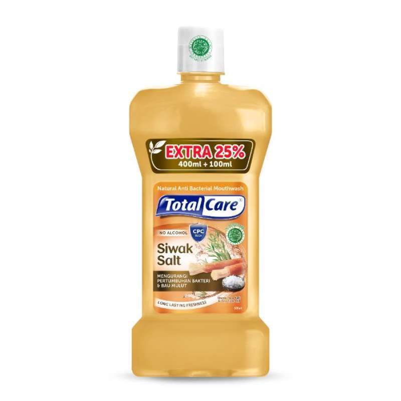 Promo Smg/jog/solo - Total Care Siwak Salt Mouthwash [400 Ml + 100 Ml ...