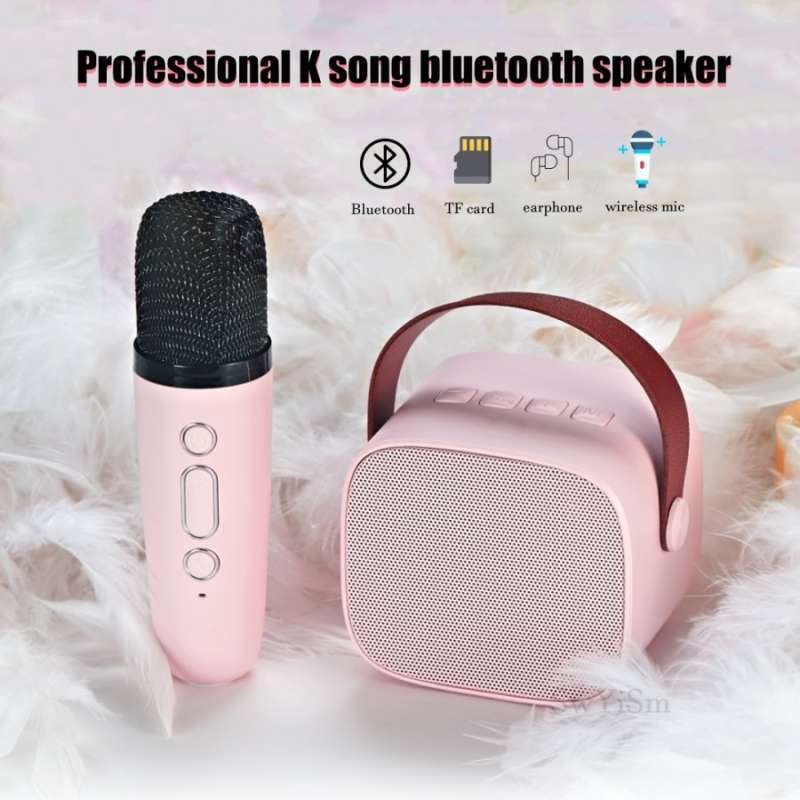 Jual Karaoke Wireless Microphone Portable Bluetooth Speaker With 3d ...