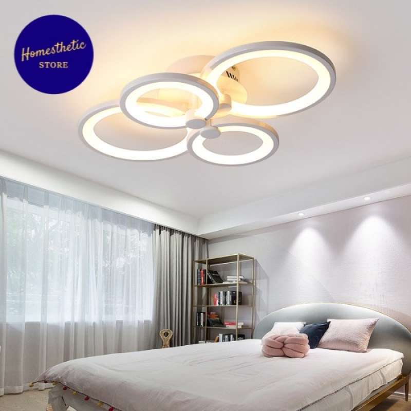 Promo Lampu Plafon LED Kamar Ruang Tamu Modern Ceiling Light 4 Ring