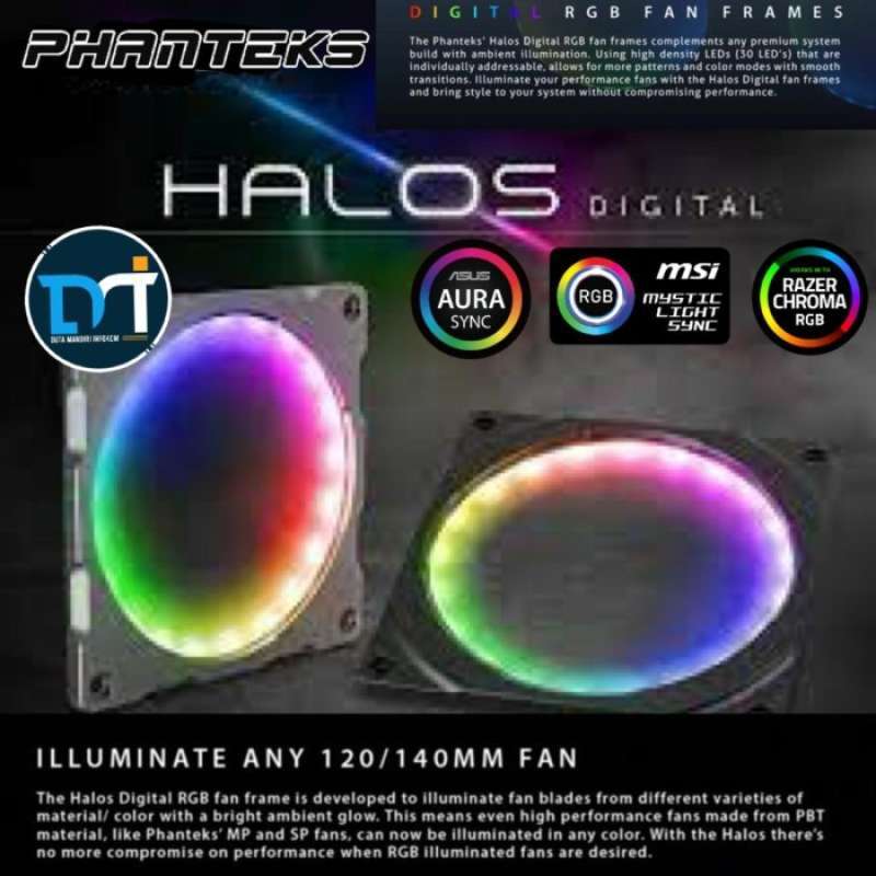 Promo Phanteks Halos Digital RGB Fan Frames 120mm I 140mm DRGB Frame