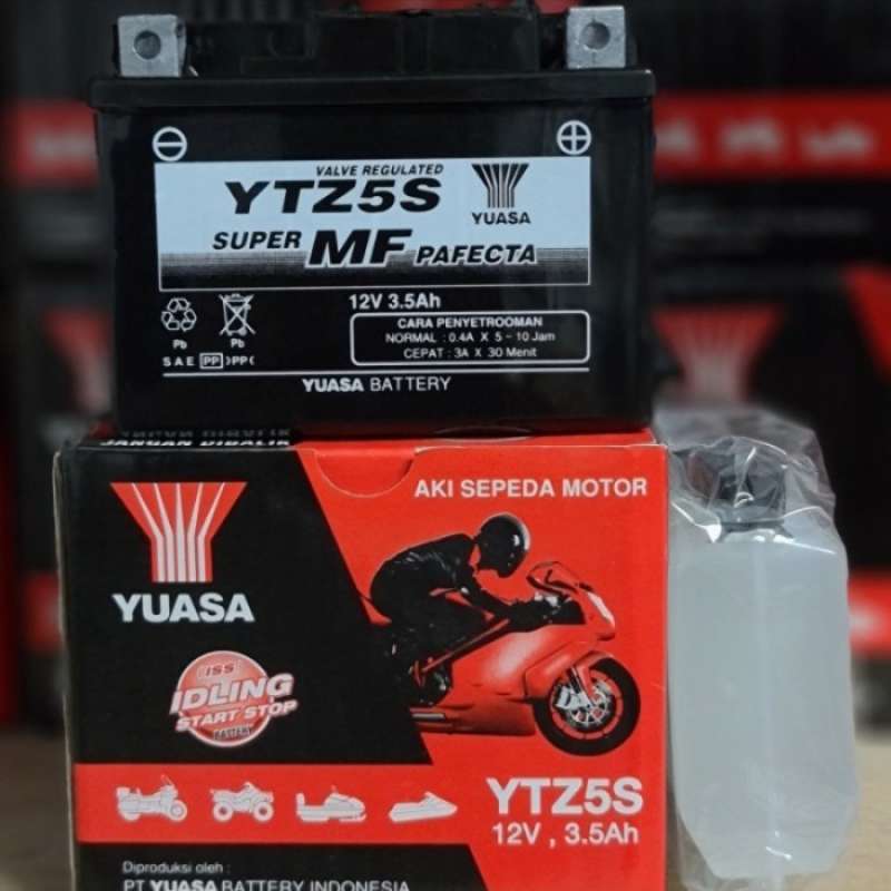 Jual Aki Motor Vario 110, Mio Soul GT, Beat, Vixion Yuasa YTZ5S Aki