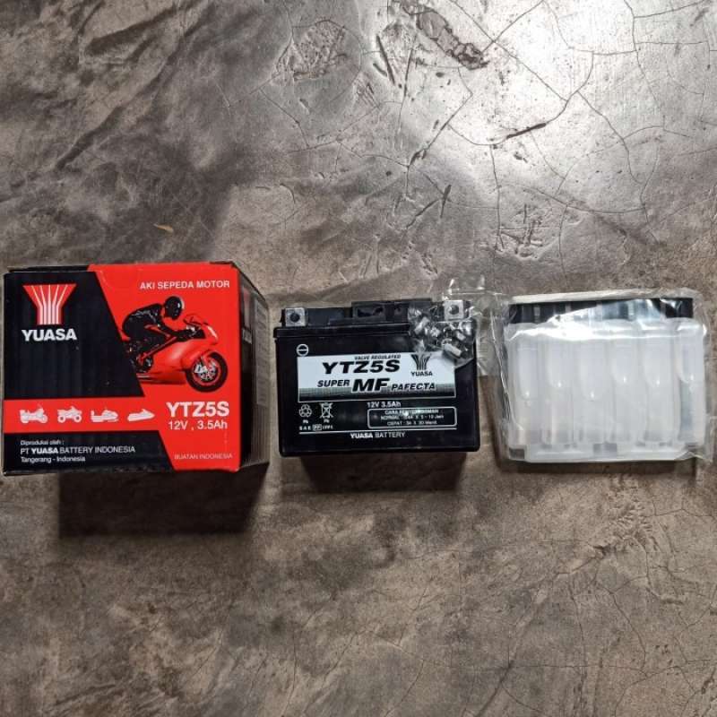 Promo Accu Motor Yuasa Ytz5s 12v, 3.5ah Aki Motor Kering Ytz5s 12v, 3