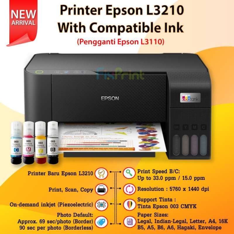 Promo Printer Epson L3110 L 3110 L3110 Art Paper EcoTank Print Scan