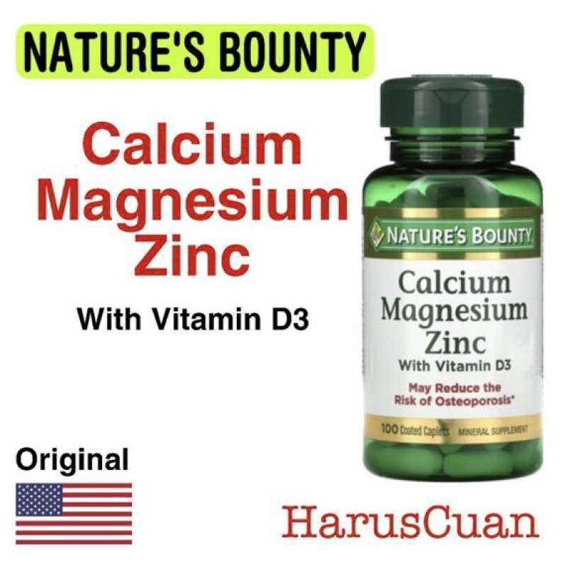 Promo Nature's Bounty Calcium Magnesium Zinc Vitamin D3 100 Coated