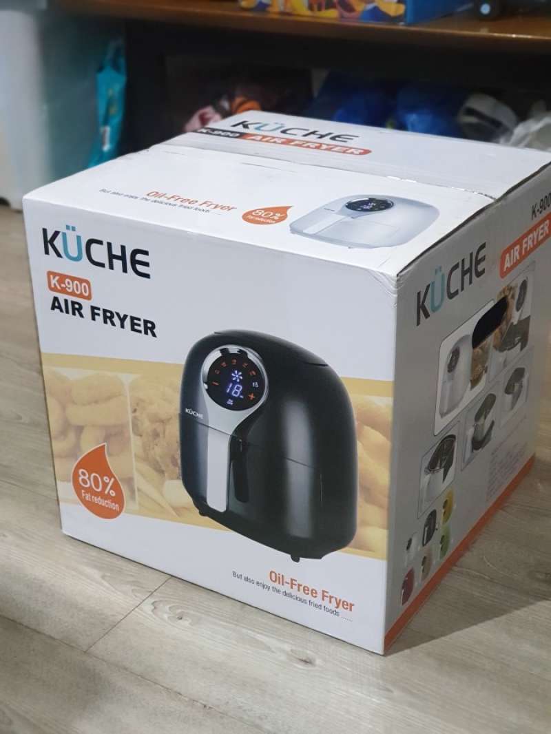 Jual Kuche K900 Air Fryer Hitam New Mesin Penggoreng Tanpa Minyak